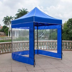 이동식 부스 간이 흡연실 실외 휴게소 대기실 주차장용, 1.5x1.5 3면