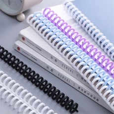 아랫채상점 플라스틱 제본링 바인더, 블랙 10mm