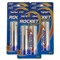 로케트 알카라인 건전지 AA, 2개입, 5개