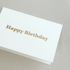 생일 축하 금박 고급 미니 카드 4개 + 봉투 4개 로엣[Birthday], 4세트