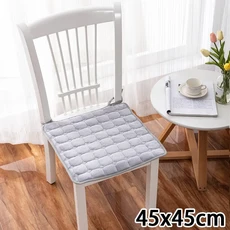 부드러운 45x45cm 시트 쿠션 플러스 벨벳 플란넬 학생 의자 패드 사각형 따뜻한 허리 사무실 홈 장식, Grey