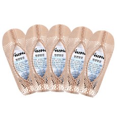 [보슈아]국내산 여성 비스코스망사 인견덧신양말5족 망사덧신