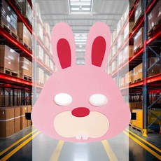 역할놀이 가면띠 토끼 1개입 역할놀이도구 교육용가면 역할놀이복장 소꿉놀이 학교교구 동물가면