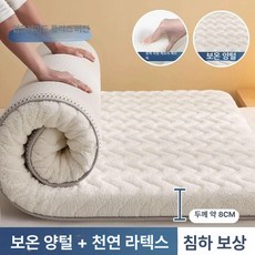 천연 라텍스 스폰지 매트리스 느린 리바운드 내부 커버 킹 퀸 풀 사이즈 다다미, [06] 200x220cm, [02] Thickness 8cm, 02 thickness 8cm