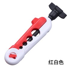 紡車輪上線器 小巧輕便 路亞捲線器 繞線器 釣魚捲線器 纏線器 可拆卸上線器 魚線上線器 退線機 易操作 捲線器, 白紅色
