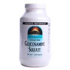 SOURCE NATURALS Glucosamine Sulfate補充錠 750mg, 1罐, 240顆