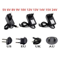 AC DC 5V 6V 8V 9V 10V 전원 공급 장치 어댑터 1A 2A 3A 변압기 220V ~ 볼트, 08 12V 3A, 02 US Plug