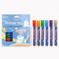 바이오로드 반짝이 글리터 데코 펜, 6색