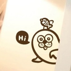 바다표범 스위치스티커 다크브라운 벽 벽면 아이방