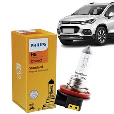 트랙스 U200 안개등 E1인증 2013~2016 Germany 필립스 할로겐전구 H8 (12V 35W PGJ19-1) (1개), 1개