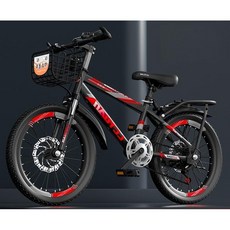 아라타 산악자전거 MTB 어린이 자전거 초등학생 중학생 주니어자전거, 18인치, 변속 블랙레드, 1개