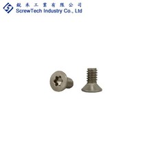 【銳禾】工廠直營 M2x4 沉頭 皿頭 梅花孔 機械牙 洗白 100入 特殊螺絲 FTM0200400J, 1個