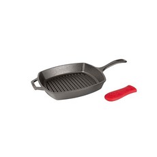 Lodge 사각 주철 그릴팬 블랙 26.67cm 364380, Lodge 사각 주철 그릴팬 블랙 26.67cm 364