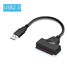 SATA to USB 3 0 케이블 2 5인치 외장 HDD SSD 하드드라이브 22핀 어댑터 6Gbps, SATA to USB 3.0 케이블 USB 2.0