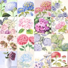 수국 냅킨 모음 20장, 20개