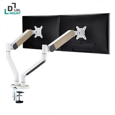 엘디엘마운트 고중량 듀얼 모니터암 거치대 APL-GS772, 화이트, 1개