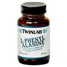 TWINLAB L-苯丙胺酸膠囊 500mg, 60顆, 1罐