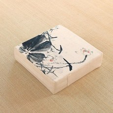 AIRASI 사각 쿠션 두꺼운 다다미 좌식 방석 메모리폼 큰 대형, 연꽃2_길이45 폭45 높이10 cm