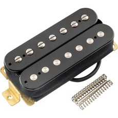 Musiclily아르텍 HBA117 알니코 5 자석 언커버 험버커 7현 전기기타 브릿지 픽업 18.4K 블랙, Black Neck, 1개