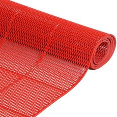 수영장 미끄럼방지 매트 미끄럼 물빠짐 육각 벌집 PVC, 1개, 레드 친환경 무취