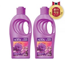 아우라 섬유유연제 생화캡슐 용기 1L 자스민머스크 2개, 피오니로즈 2개