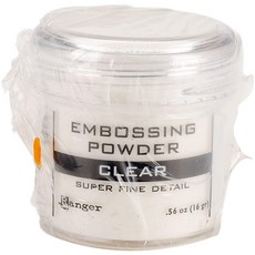 Ranger 엠보싱 파우더 15.9g (0.5온스) 병 슈퍼 파인 클리어, RANGER Ranger 엠보싱 파우더, 15.9g (