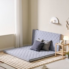 보루네오 엘리브 3단 접이식 7cm 토퍼 매트리스 일반형 슈퍼싱글 sk200, 인디고블루