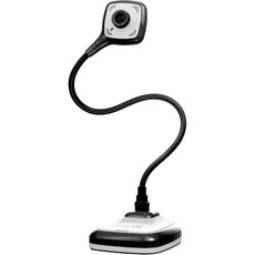 HUE HD Pro 유연한 USB 11x17 문서 카메라 및 교사용 교실 시각화기: 내장 마이크/라이트 윈도우 macOS 크롬북 호환성(블랙 카메라), Black Camera without Carry Cas