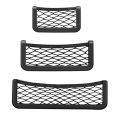 차량용 수납 그물포켓 1호 1개 + 2호 1개 + 3호 1개, 블랙, 1세트