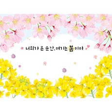 현수막(너희가 온 순간 여기는 봄이야) 어린이집 유치원 초등학교 입학 배경 포토존, 추가안함