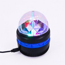 LED USB 미러볼 조명 홈파티 노래방 360도회전, 단품