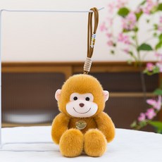可愛公仔桌伴毛絨動物玩偶生日禮物擺件兒童娃娃陪伴公仔包包掛件, 22釐米0.15kg, 猴子