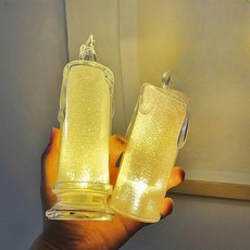 1+1 LED 촛불 무드등 로맨틱한 조명 전기촛불 장식 소품 인테리어용품, 촛대 램프 받침대 없음 독립된 컬러 박스 포장