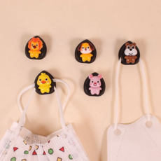 차량용 마스크 걸이 귀여운 다용도 후크 자동차 마스크 걸이 소품 사무실 부착식 벽걸이 실리콘 데스크, 오리