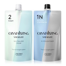 시세이도 프로페셔널 크리스탈라이징 스트레이트 크림 매직약 1N(손상모)+중화제(크림타입) 각 400g, 1N(손상모)_크림, 1개
