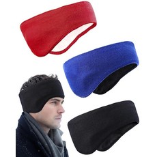 JenPen 3피스 겨울 더블 레이어 이어 워머 헤드밴드 니트 머프 커버 남성 여성 러닝 사이클링 스키 하이킹 (라이트 그레이 크리미 화이트 핑크) 146140