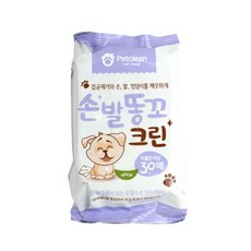 [쀼샵] 펫크린 손발 똥꼬 물티슈 30매, 1