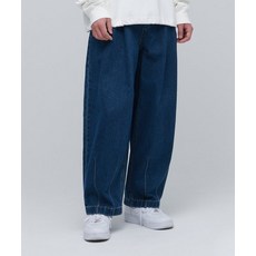 무신사 스탠다드 데님 와이드 벌룬 팬츠 미디엄 인디고 498782