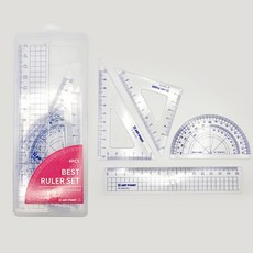 (대성문구) 베스트 삼각자 각도기 세트/15cm 아트포인트/091427