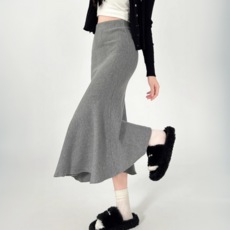 루나모드 인어 롱 프릴 머메이드 니트 스커트 K0133