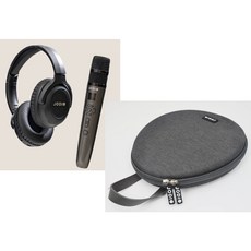 JODIO 藍芽行動KTV耳機 專利KTV模式 輕量化不壓耳設計 雙人對唱, JODIO藍芽行動KTV耳機雅黑+收納包, 雅黑/奶茶色