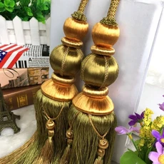 커튼 로프 더블 볼 커튼 버클 스트랩 교수형 볼 후크 Tassels 넥타이 백 홈 장식 커튼 액세서리, 10 C, 1개