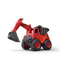 慣性挖掘機翻鬥車工程車仿真越野滑行模型兒童男孩玩具車-好評率超99%臺灣出貨, 紅色翻斗車挖掘機, 1個