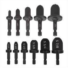 11 피스 구리 튜브 팽창 세트 베어링 스틸 육각형 생크 드릴 구리 튜브 팽창 연질 구리 튜브 도구, 01 As Shown, 1개