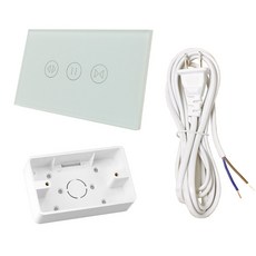 晴光 塗鴉APP 捲門遠端開關面板 - 智能家居安全控制，手機APP遠端操作, 白色, 1個