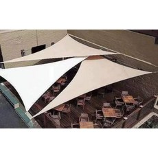 테라스 가림막 그늘막 텐트 썬쉐이드 차양 차양막 설치, 기본 사용 인원, 베이지옐로우 등변 삼각형 3.5x3.5x3.5