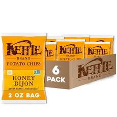 Kettle Brand 감자칩 허니 디종 케틀칩 스낵백 (6팩) Potato Chips Honey Dijon Kettle Chips Snack Bag (6Pack), 342g, 1개