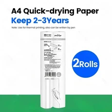 PeriPage A40 인쇄 용지 107mm/A4 건조 또는 장기간 보관 프린터용 영구 저장 감열지, 06 quick dry paper