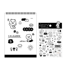 카카오 2024 두들두들 탁상캘린더 + 두들두들 데코스티커 2P, 2개