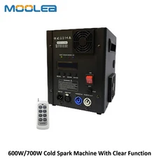 Flycase 옵션과 2PCS 700W 콜드 스파크 불꽃 기계 Sparkular 웨딩 스프레이 파티 무대 Ti 파우더 DJ, [01] 600W, 01 2  Machine